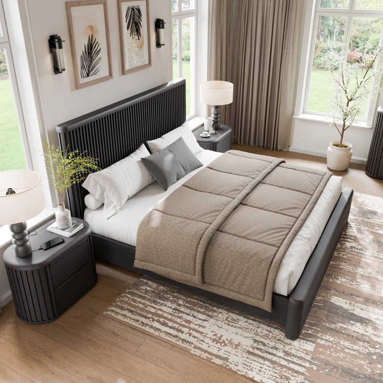 EnitialLab Damone 3Piece Panel Bedroom Set Wayfair Canada